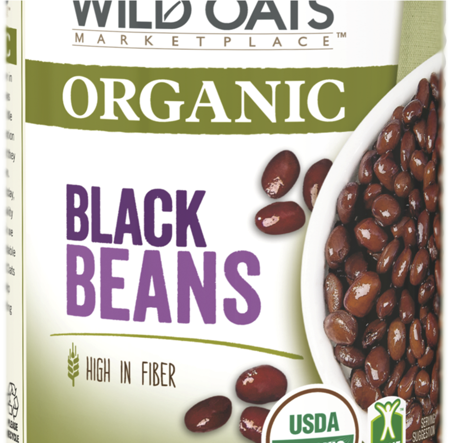 Wild Oats Organic Black Beans - Usda Organic Clipart (1200x900), Png Download