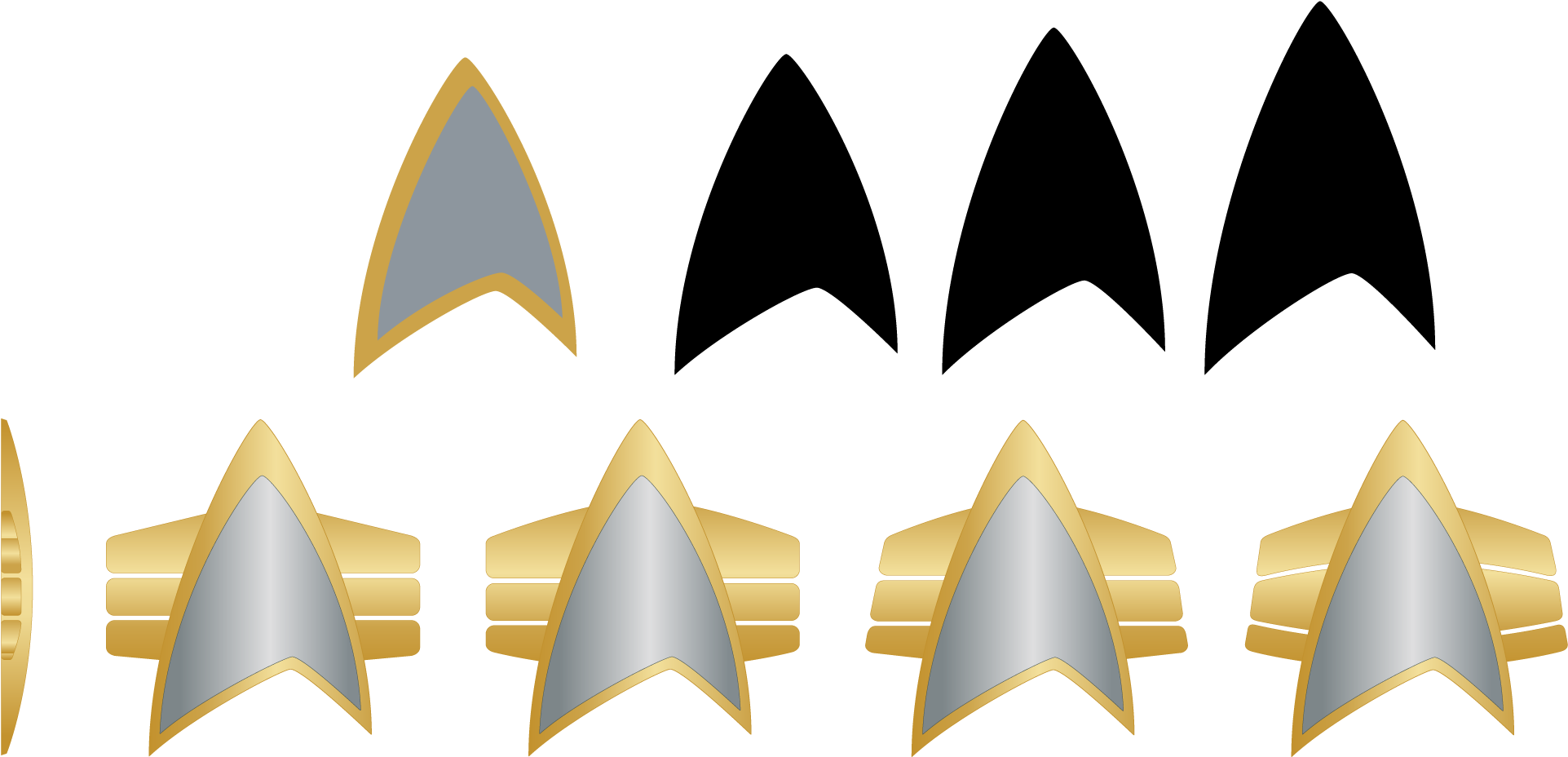 Star Trek Combadge Designs Clipart (2046x973), Png Download