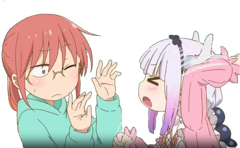 Animegive - Kanna Maid Dragon Punch Gif Clipart (770x476), Png Download
