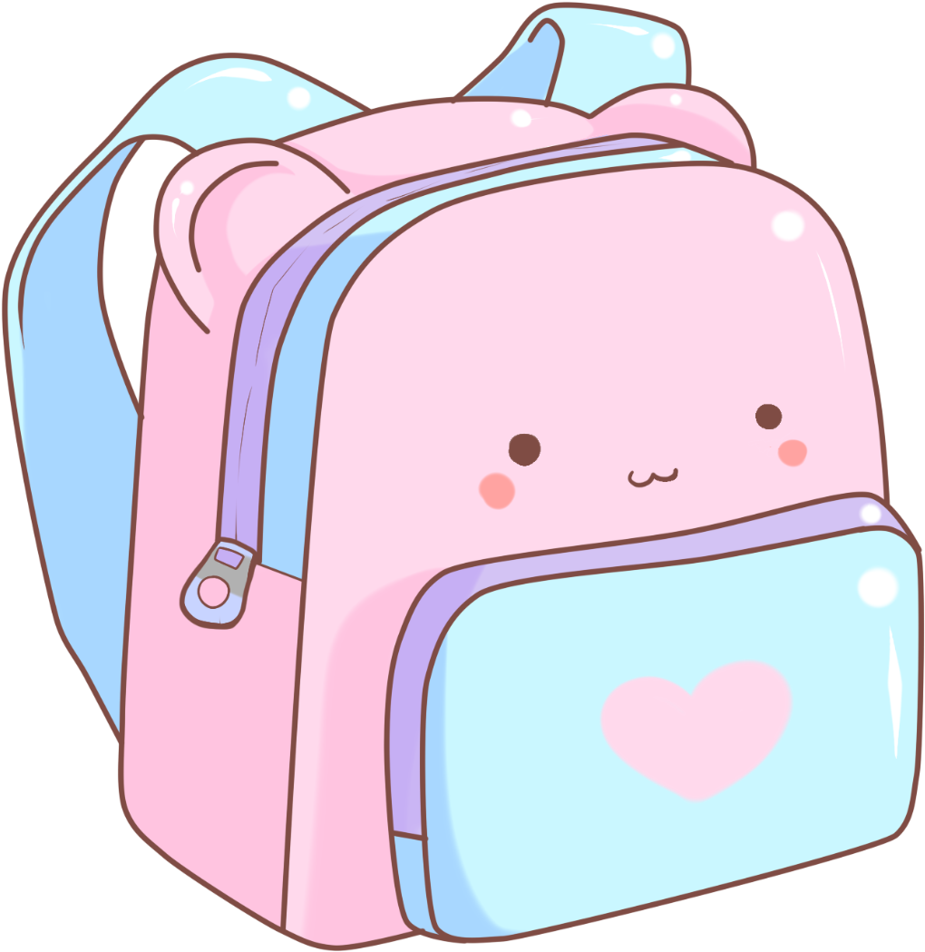 20-backpack - Transparent Cartoon Pink Backpack Clipart (1096x1080), Png Download