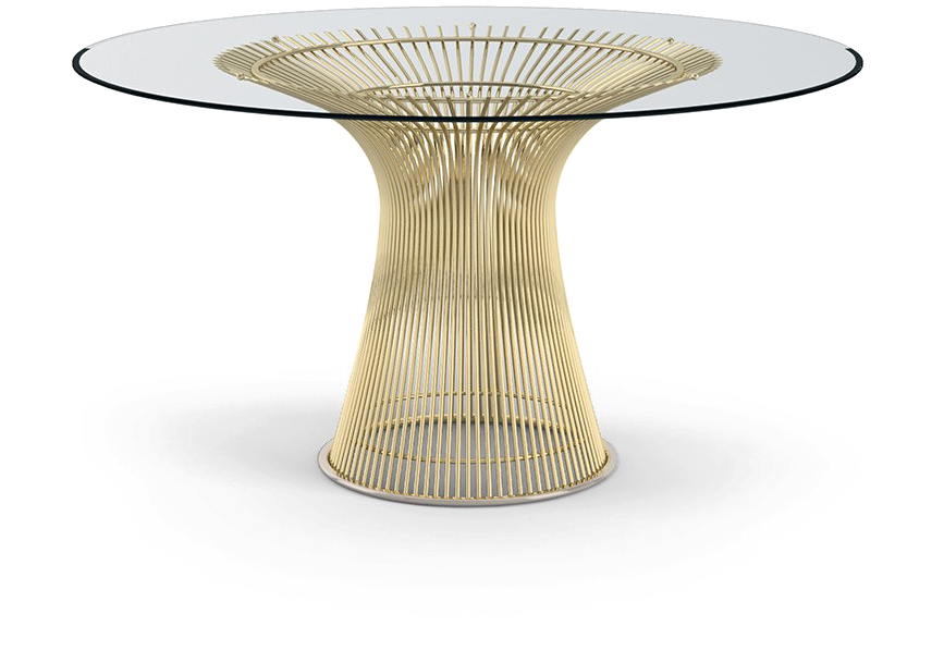 Elegant Table Png Transparent Image - 42 Round Gold Dining Table Clipart (880x880), Png Download