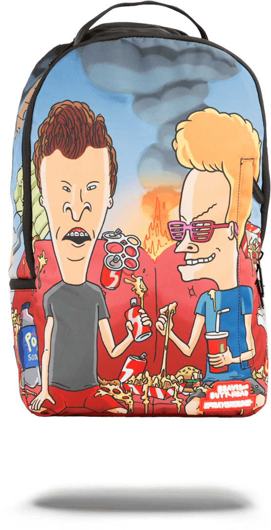 Sprayground "beavis And Butthead Couch" Backpack , - Beavis And Butthead Sprayground Backpack Clipart (556x1087), Png Download