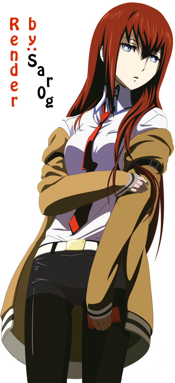 Makise Kurisu Png - Makise Kurisu Transparent Background Clipart (615x1297), Png Download