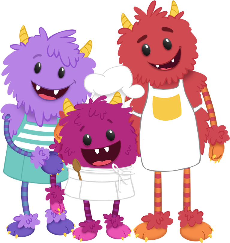 Nomster Family Nomste Rchef - Cartoon Clipart (1000x941), Png Download