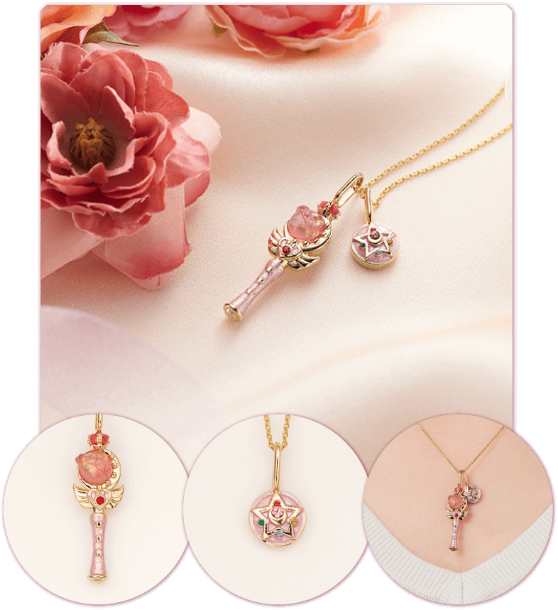 Crystal Star Compact & Cutie Moon Rod Clear Pendant - Sailor Moon Clipart (786x858), Png Download