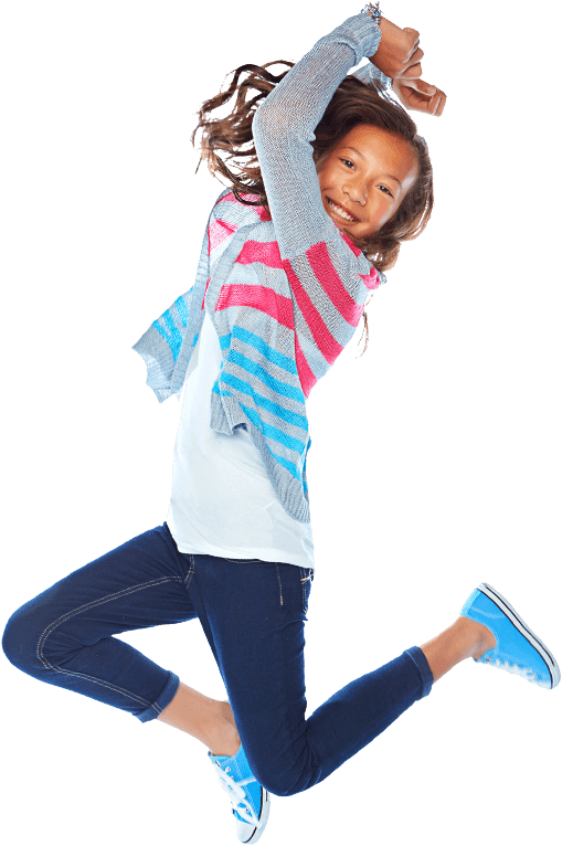 Lucky Kids - Girl Clipart (509x766), Png Download