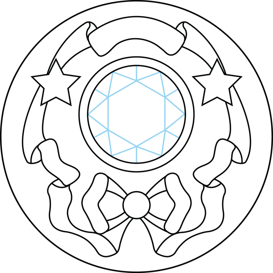 Moon Transparent Lineart - Moon Crystal Power Brooch Clipart (900x900), Png Download