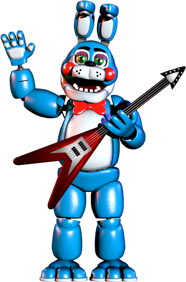 Modelbonnie But He's Recolored As Toy Bonnie - Toy Freddy Toy Bonnie Clipart (604x916), Png Download