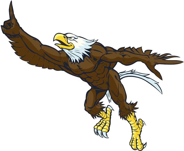 Eagle Claw Png - Muscular Eagle Logo Clipart (600x545), Png Download