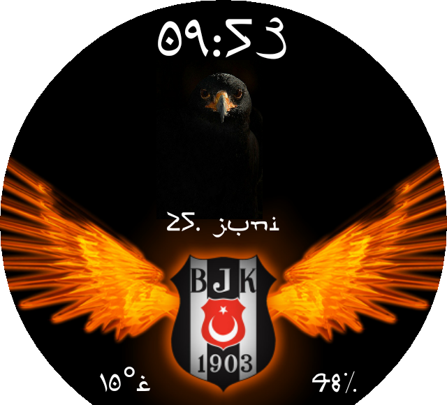 Simpleeagle Watch Face Preview Clipart (640x580), Png Download