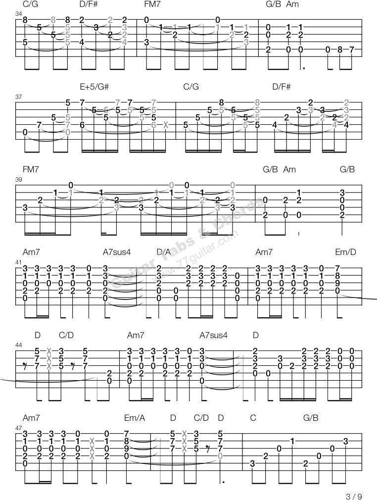 Stairway To Heaven-led Zeppelin吉他谱 - Sheet Music Clipart (761x1066), Png Download