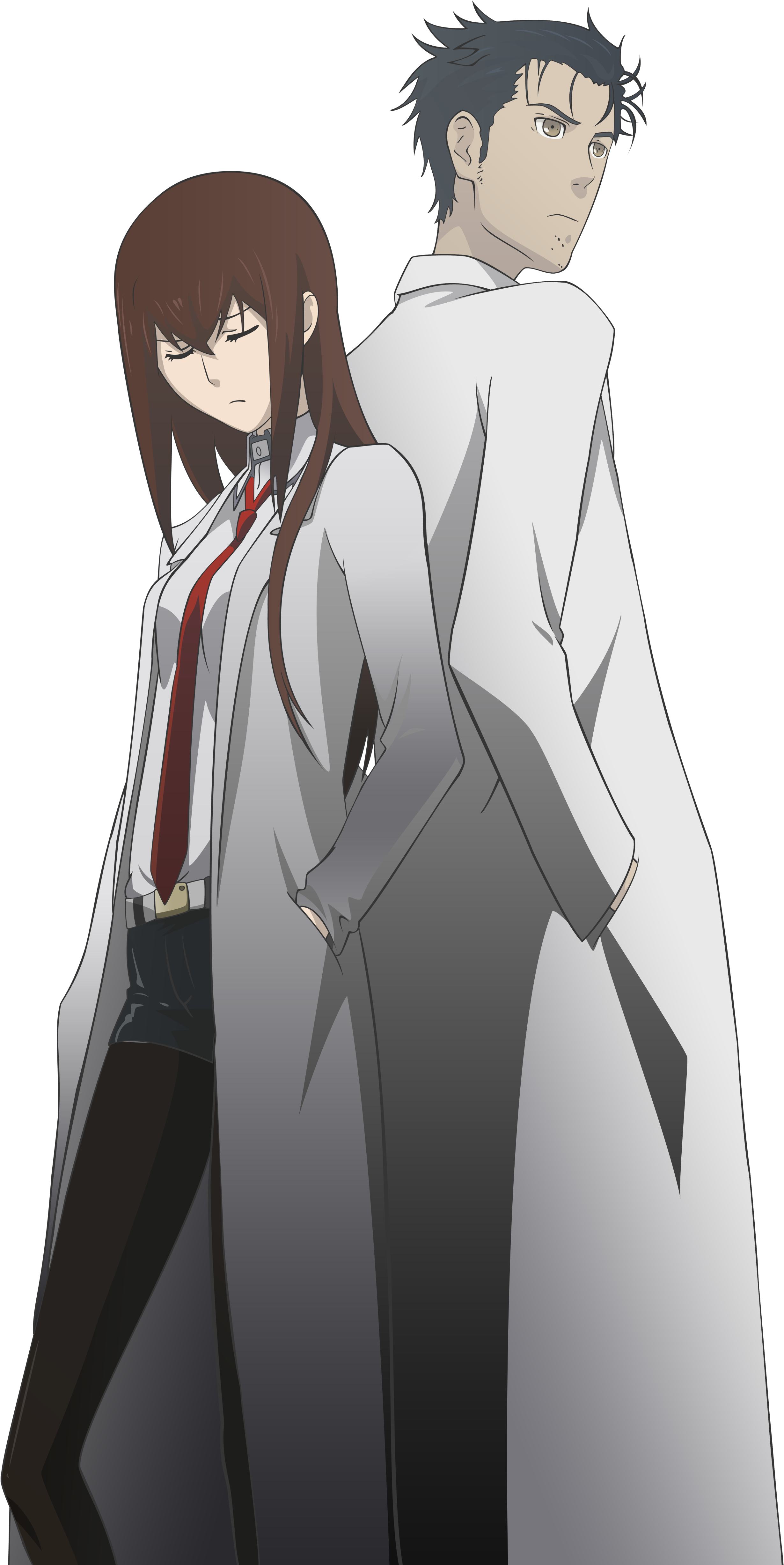 Image - Hououin Kyouma And Makise Kurisu Clipart (2650x5000), Png Download