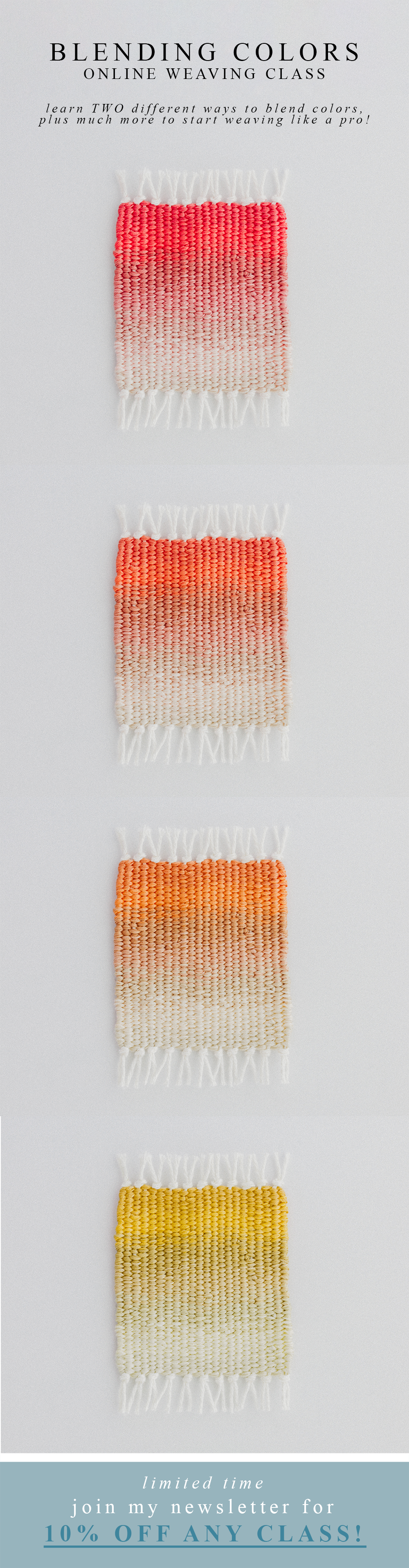Weaving Gradient Colour - Thread Clipart (1000x3832), Png Download