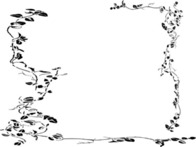 Vines Clipart Border - Vine Border Black And White - Png Download (640x480), Png Download