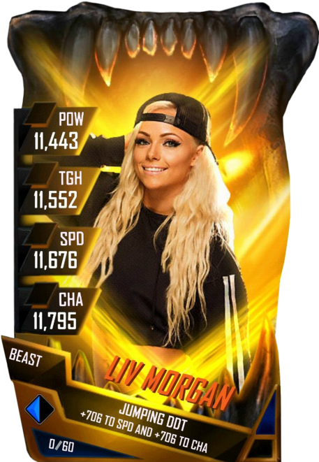 Livmorgan S4 16 Beast Fusion - Wwe Supercard Monster Fusion Clipart (456x720), Png Download