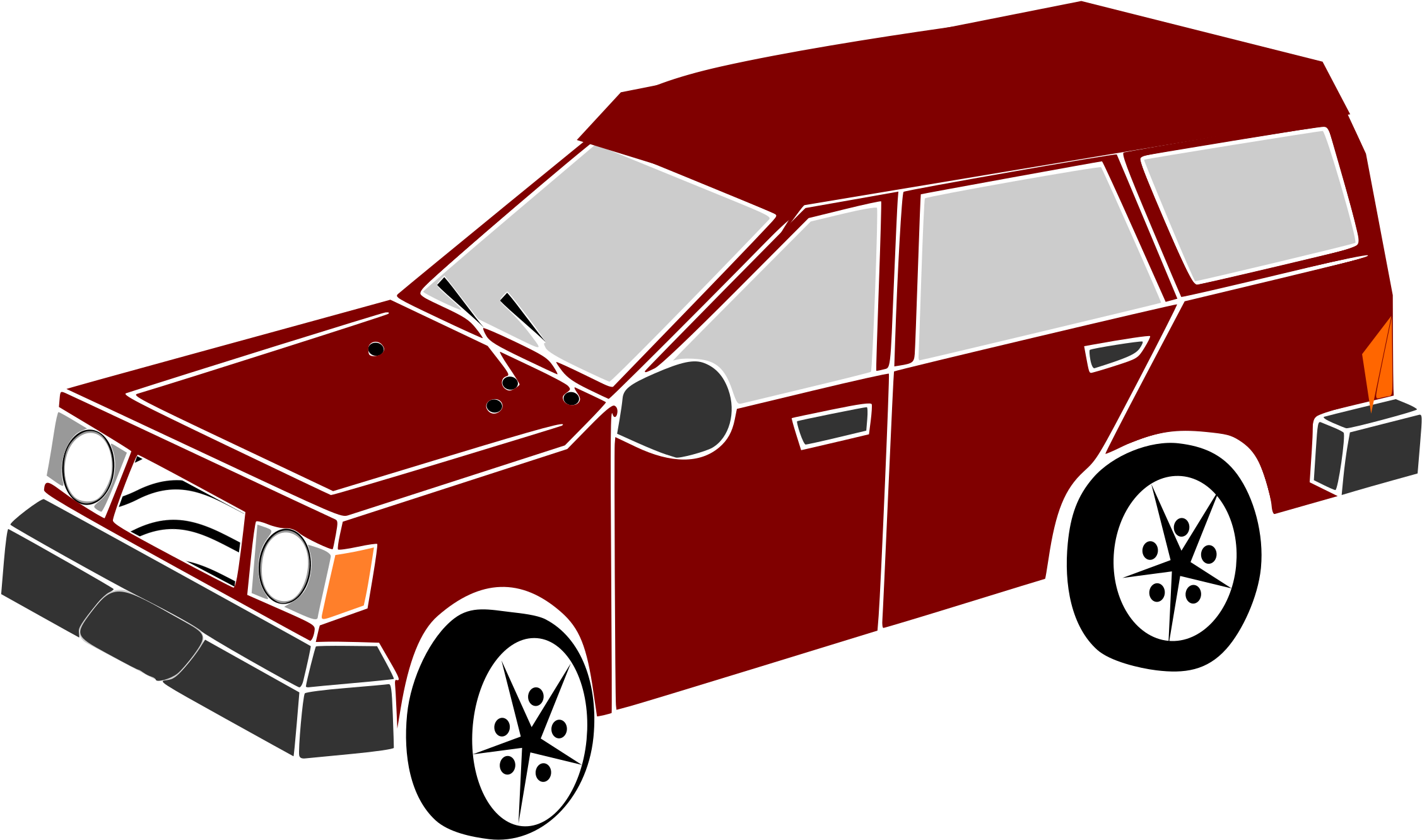 Headlight Vector Car Lamp - City Car Clipart (2400x1697), Png Download