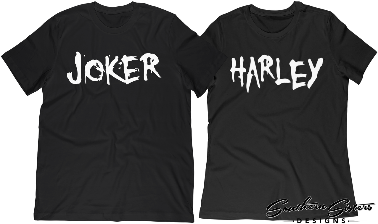 Joker And Harley - King And Queen Shirts Clipart (1280x768), Png Download