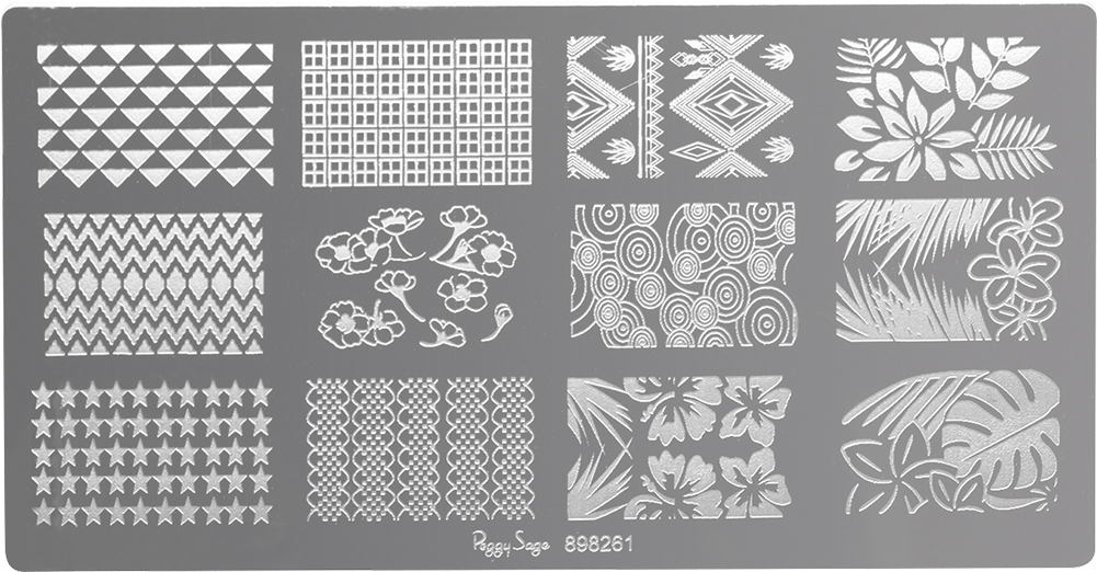 Nail Art Stamping Plate Clipart (1200x1353), Png Download