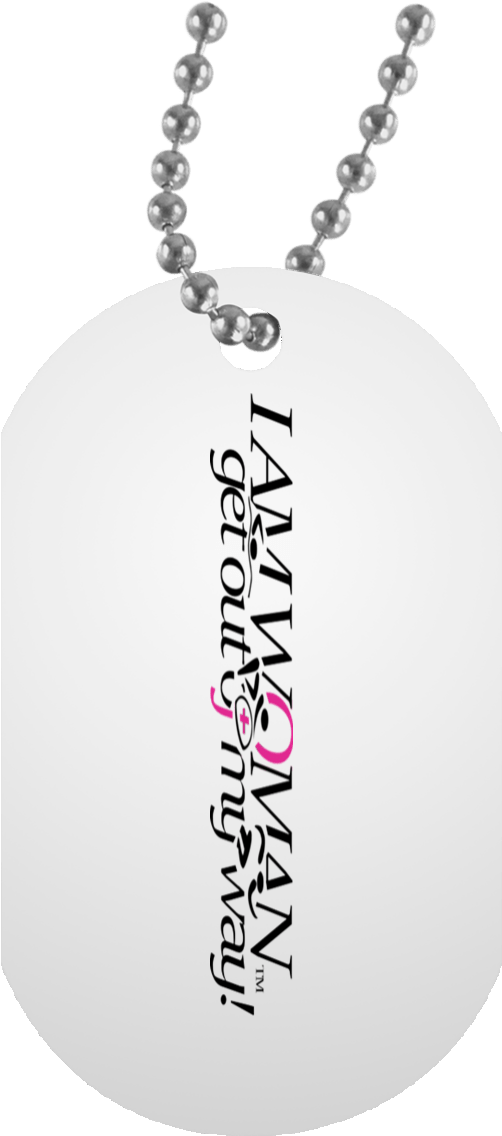 I Am Woman Triathlete Dog Tag With 30 Inch Chain - Dragon Dog Tag Clipart (1155x1155), Png Download
