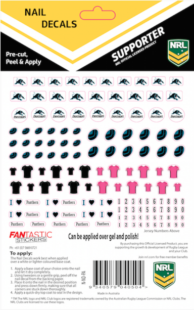 Brisbane Broncos Nail Art Clipart (570x612), Png Download