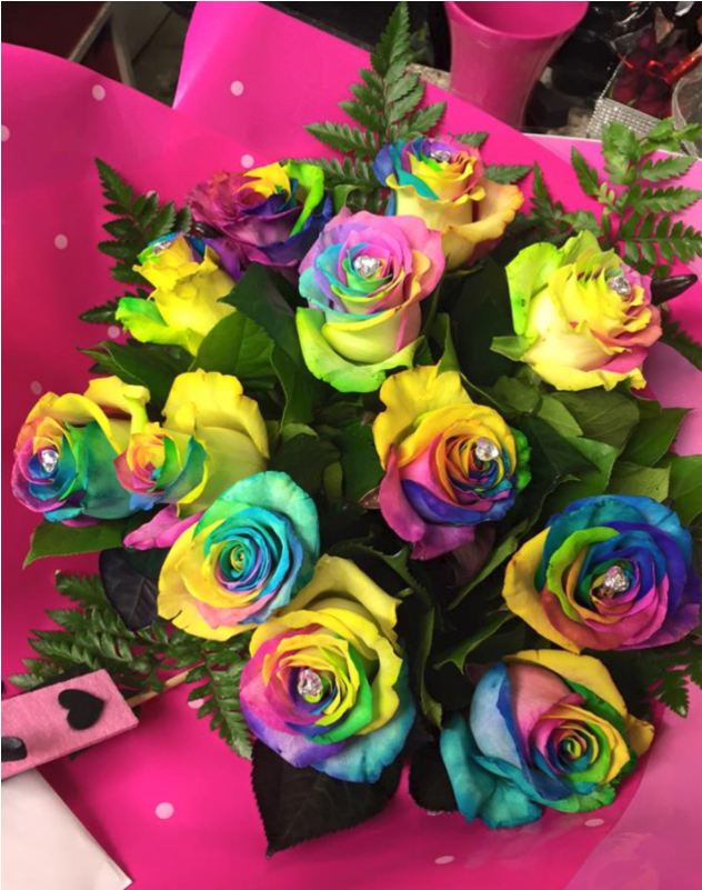 Rainbow Rose Clipart (800x800), Png Download