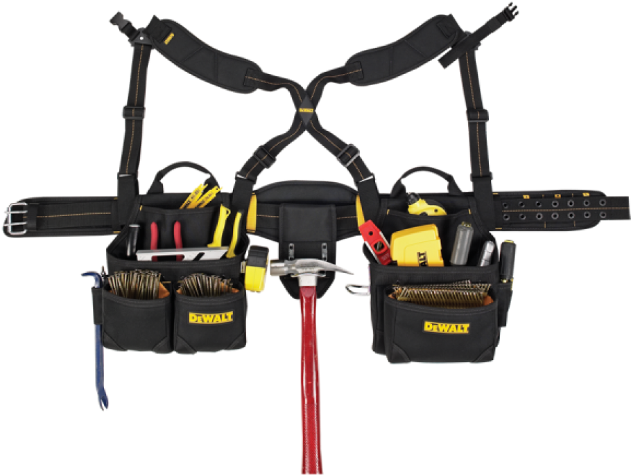 Dewalt Dg5641 19 Pocket Framer's Combo Apron With Suspenders - Dewalt Dg5617 Clipart (946x946), Png Download