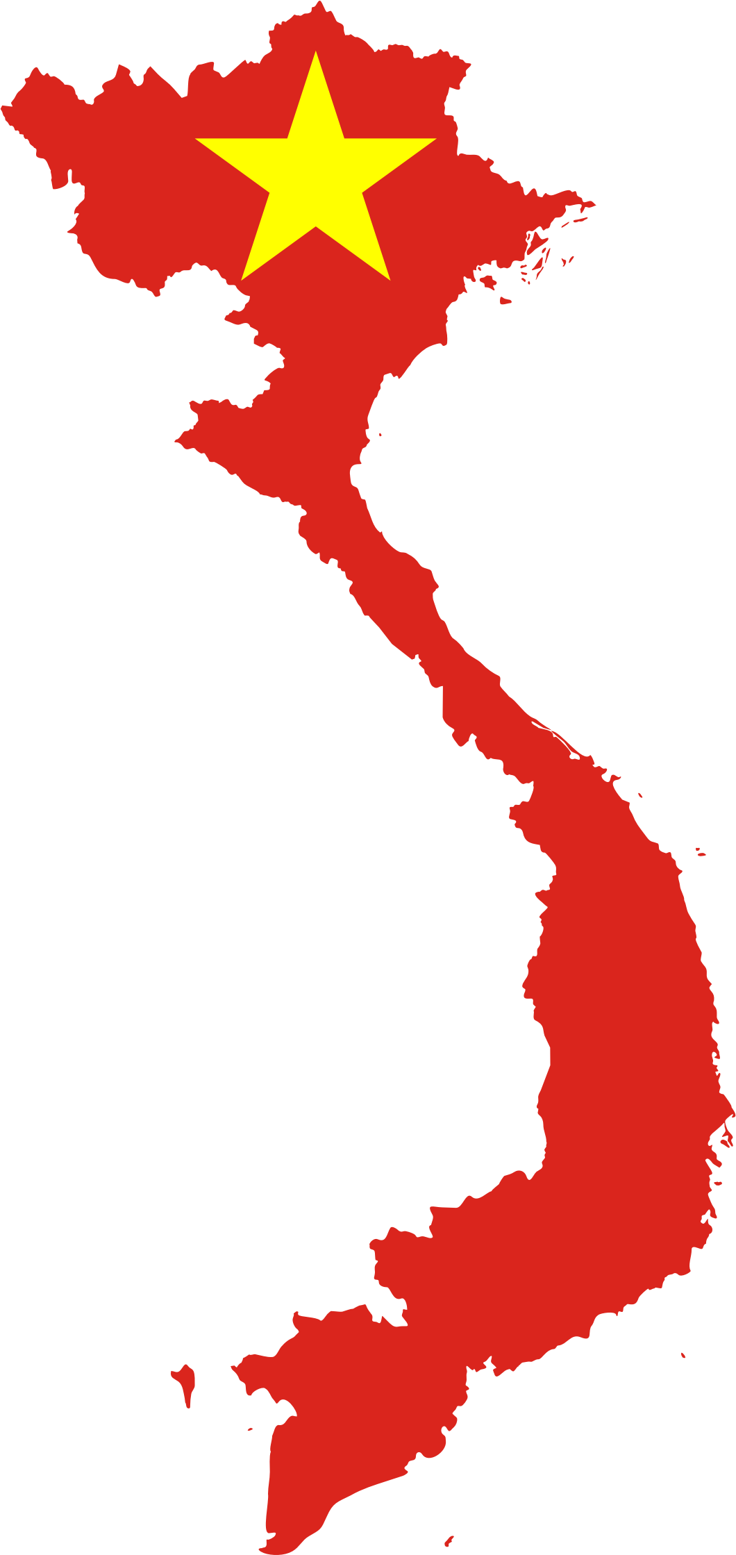This Free Icons Png Design Of Vietnam Map Flag - Vietnam Map With Flag Clipart (1060x2239), Png Download