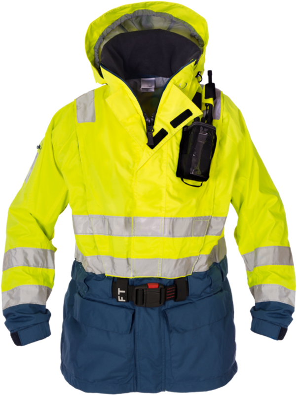 Ki-jacket - Jas Met Reddingsvest Clipart (776x971), Png Download