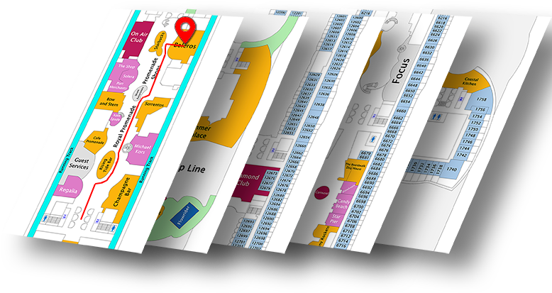 Carnival Deck Plans - Brochure Clipart (777x450), Png Download