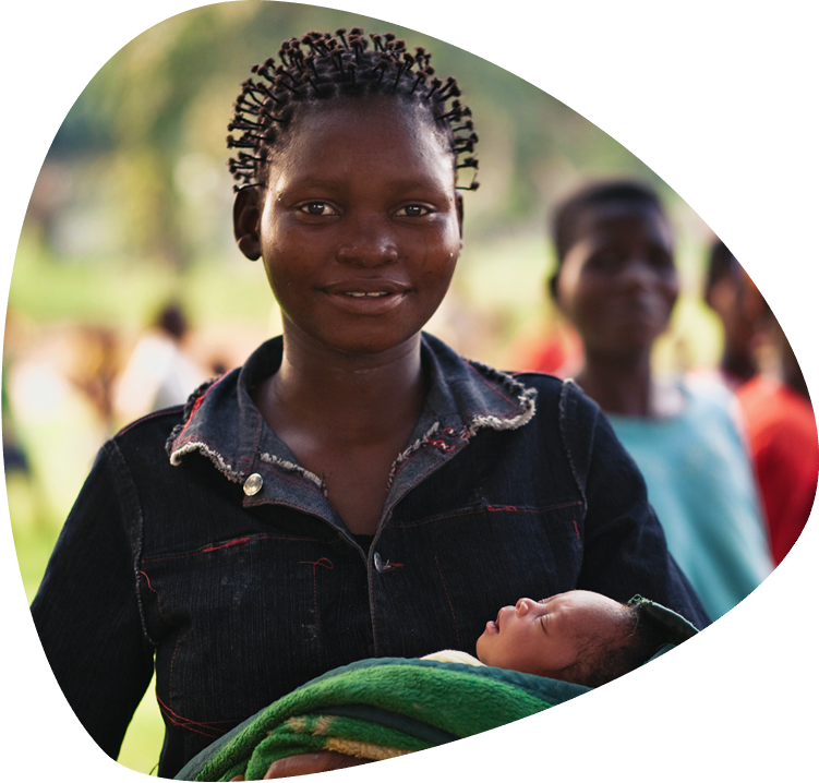 Image Contact Hearcongo Lady With Child - Girl Clipart (751x718), Png Download