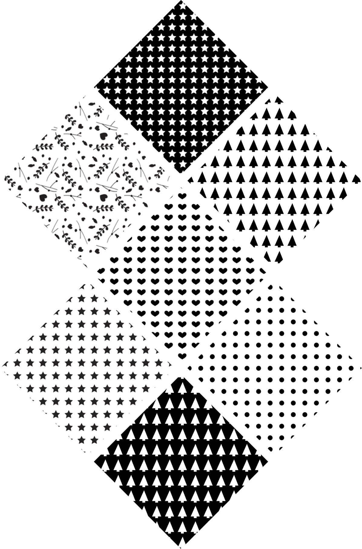 Motif Blanc Png - Motif Noir Et Blanc A Imprimer Clipart (1196x1811), Png Download