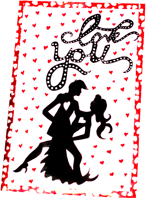 Handmade Valentine's Day Romantic Card - Illustration Clipart (800x800), Png Download