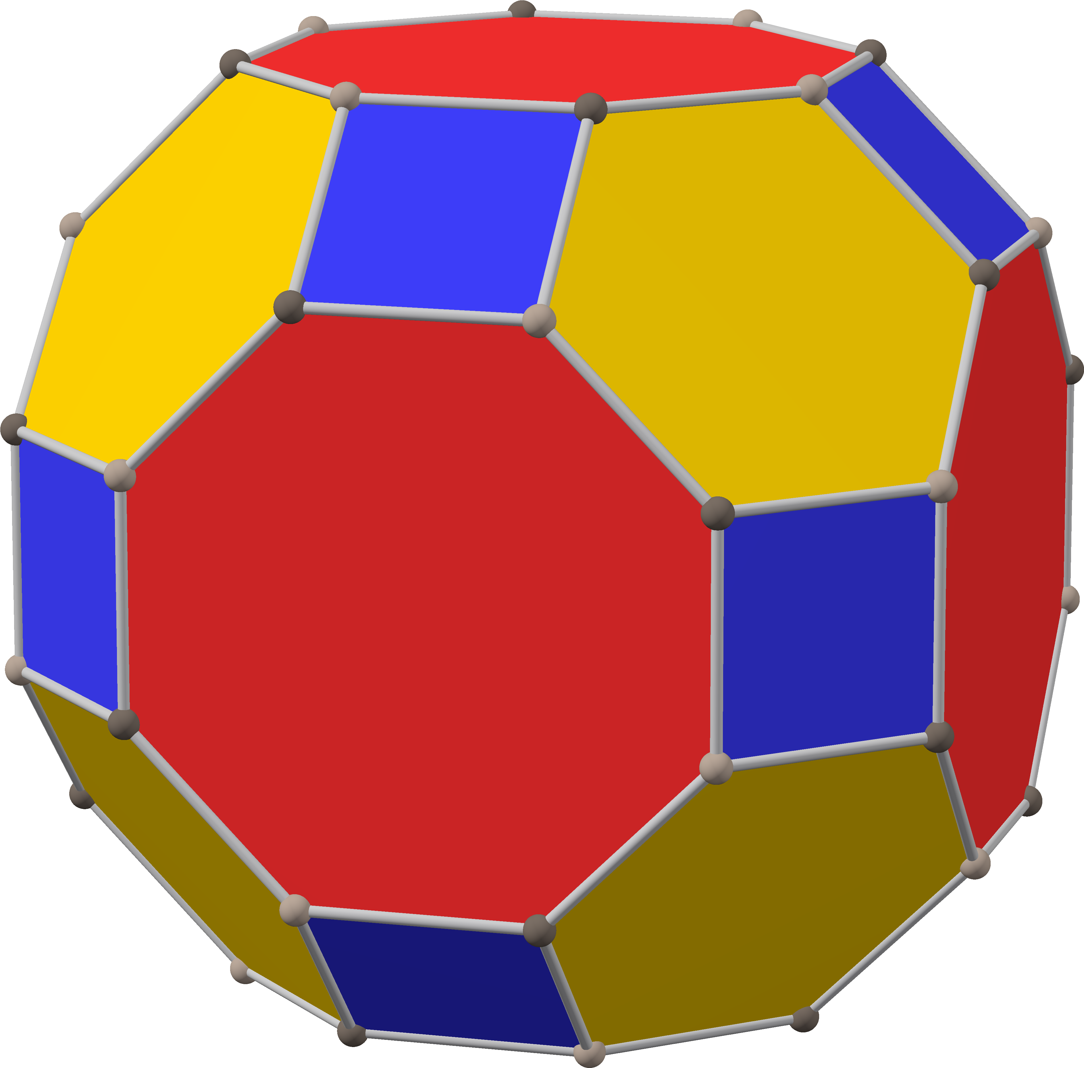 Polyhedron Great Rhombi 6-8 Max - Soccer Ball Clipart (3860x3795), Png Download