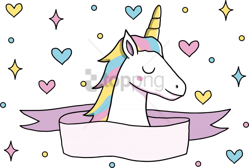 Free Png Romantic Love Unrn Poster - Birthday Pink Unicorn Background Clipart (850x575), Png Download