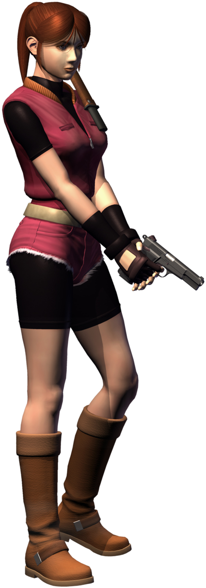 It`s A Mix Of The Classic Render And Makeup From A - Claire Redfield Resident Evil 2 1998 Clipart (632x1264), Png Download