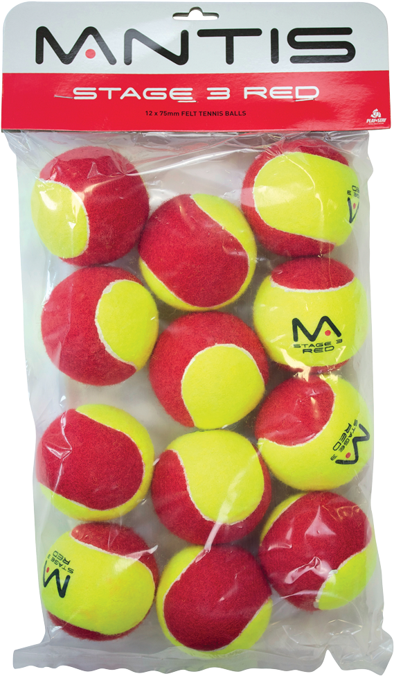 Mantis Stage 3 Red Balls - Stage 1 Tennis Balls Clipart (1000x1000), Png Download