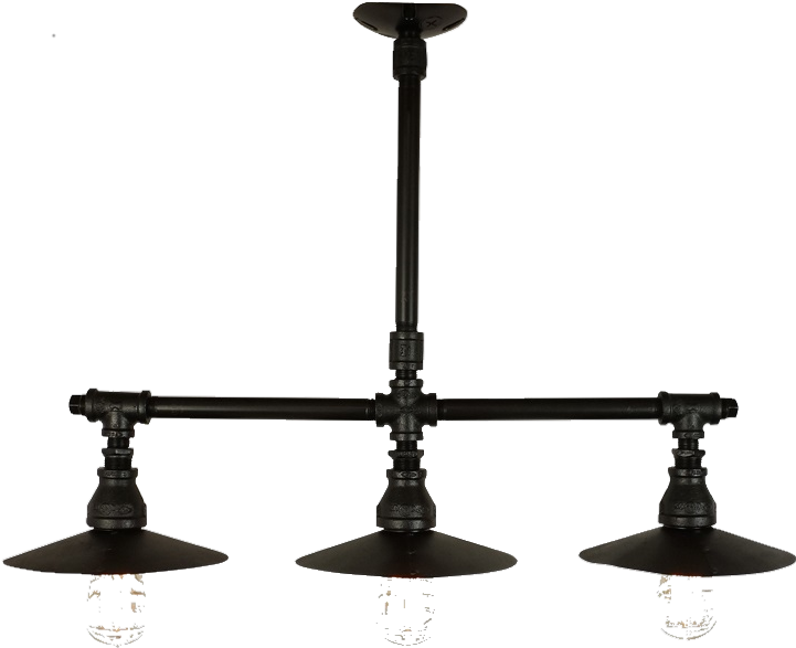 Edison 3-light Shaded Chandelier - Glass Clipart (800x800), Png Download