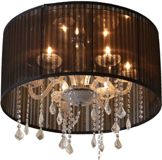 Round Black Chandelier - Chandelier Clipart (800x600), Png Download