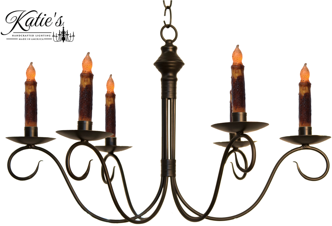 Katie's Handcrafted Lighting Adams Candle Chandelier - Chandelier Clipart (1280x888), Png Download