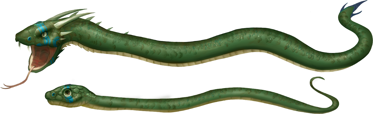 Concept Art Of Snarth's Exclusive Early Access Skin - Slender Blind Snake Clipart (1600x587), Png Download