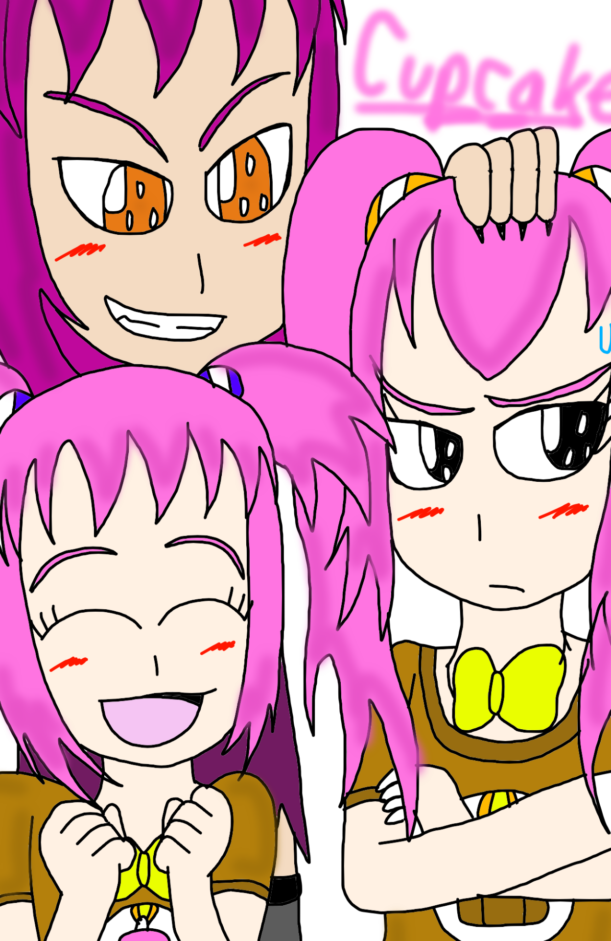 “ The Three Gijinka Cupcakes In My Au - Cartoon Clipart (1248x1920), Png Download