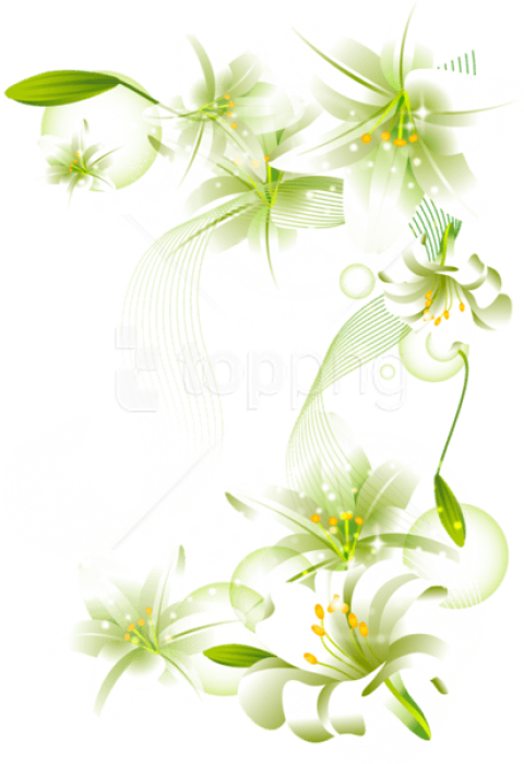 Free Png Download White Flowers Element Free Transparent - Portable Network Graphics Clipart (480x700), Png Download