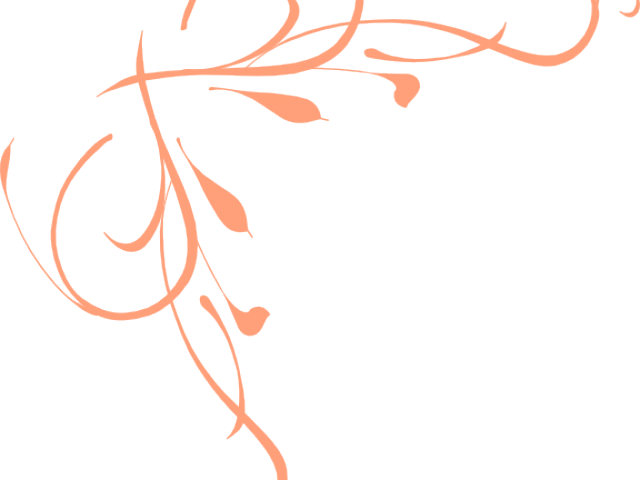 Peach Flower Clipart Elegant - Calligraphy - Png Download (640x480), Png Download