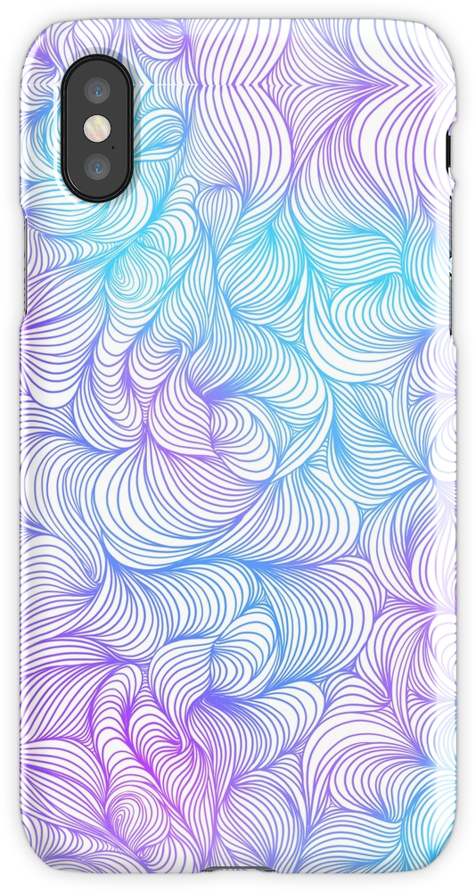 Blue And Purple Swirls Iphone X Snap Case - Mobile Phone Case Clipart (750x1000), Png Download