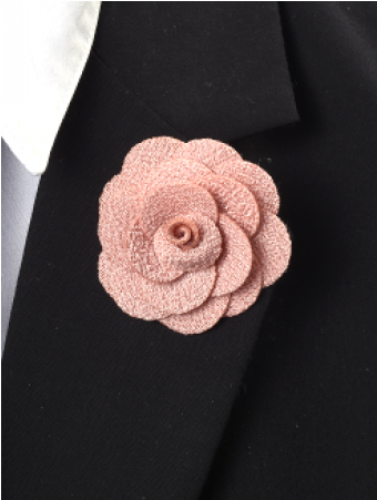 Peach Flower Lapel Pin - Leather Clipart (750x450), Png Download
