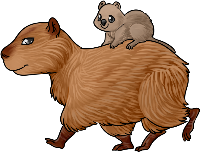 Got To Draw A Real Cute Commission Recently With A - Capybara Clipart - Png Download (800x600), Png Download