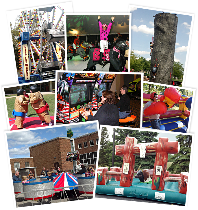 Picture Of All The Party Attractions - Inflatable Clipart (685x725), Png Download