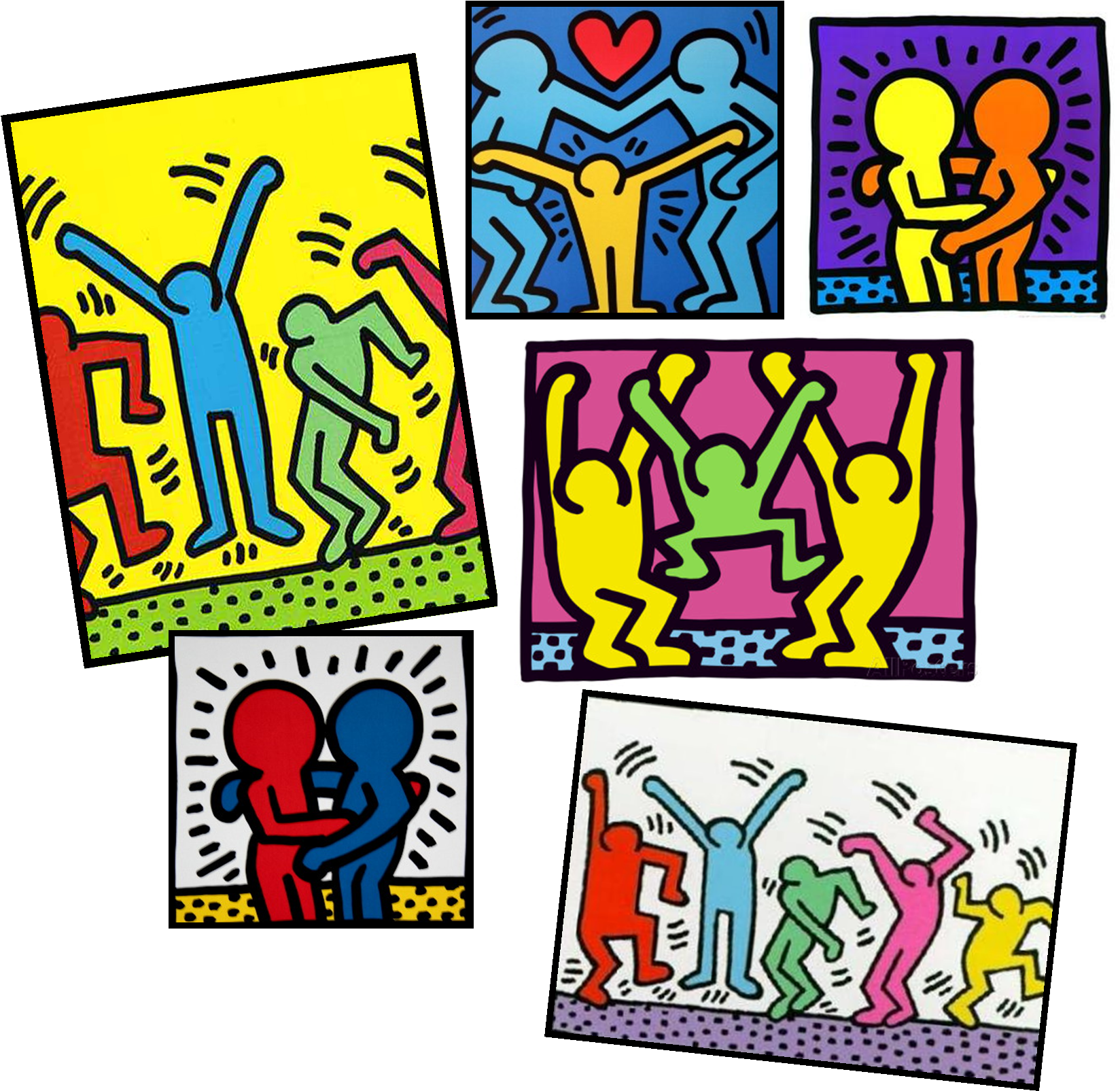 Keith Haring - Keith Haring Oeuvres Pdf Clipart (1660x1619), Png Download