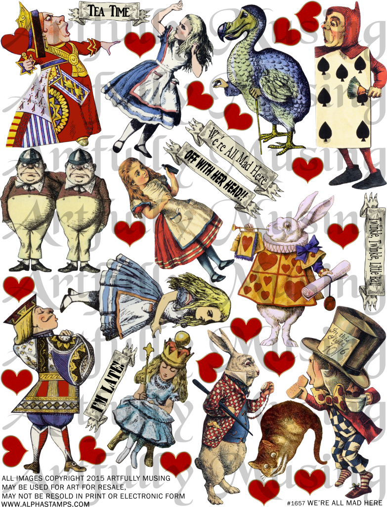 Clipart Freeuse Download Artfully Musing Alice In Wonderland - Were All Mad Here From Alice In Wonderland - Png Download (783x1024), Png Download