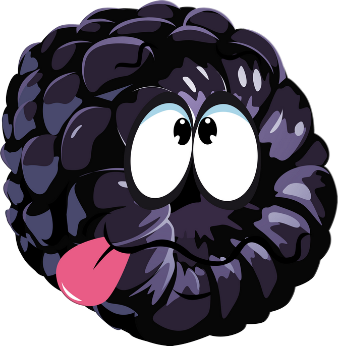 Фото, Автор Missis - Blackberry Cartoon Clipart (670x686), Png Download